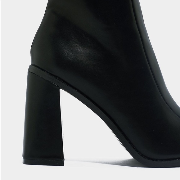 Nasty Gal Square Up Sock Boot - Picture 3 of 9